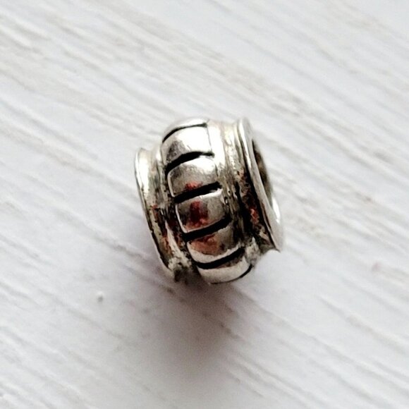 Sterling Silver Large Hole Spacer Stopper Bead Signed Thai .89g Tested 925 - Picture 1 of 3